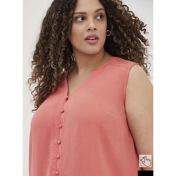 Torrid Harper Button Up Tank (Sz 4) - Picture 1 of 6